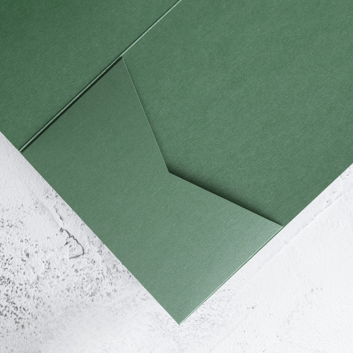 PONATIA 20 PCS Emerald Green Tri-fold Wedding Invitation Pockets for 5x7 Wedding Cards