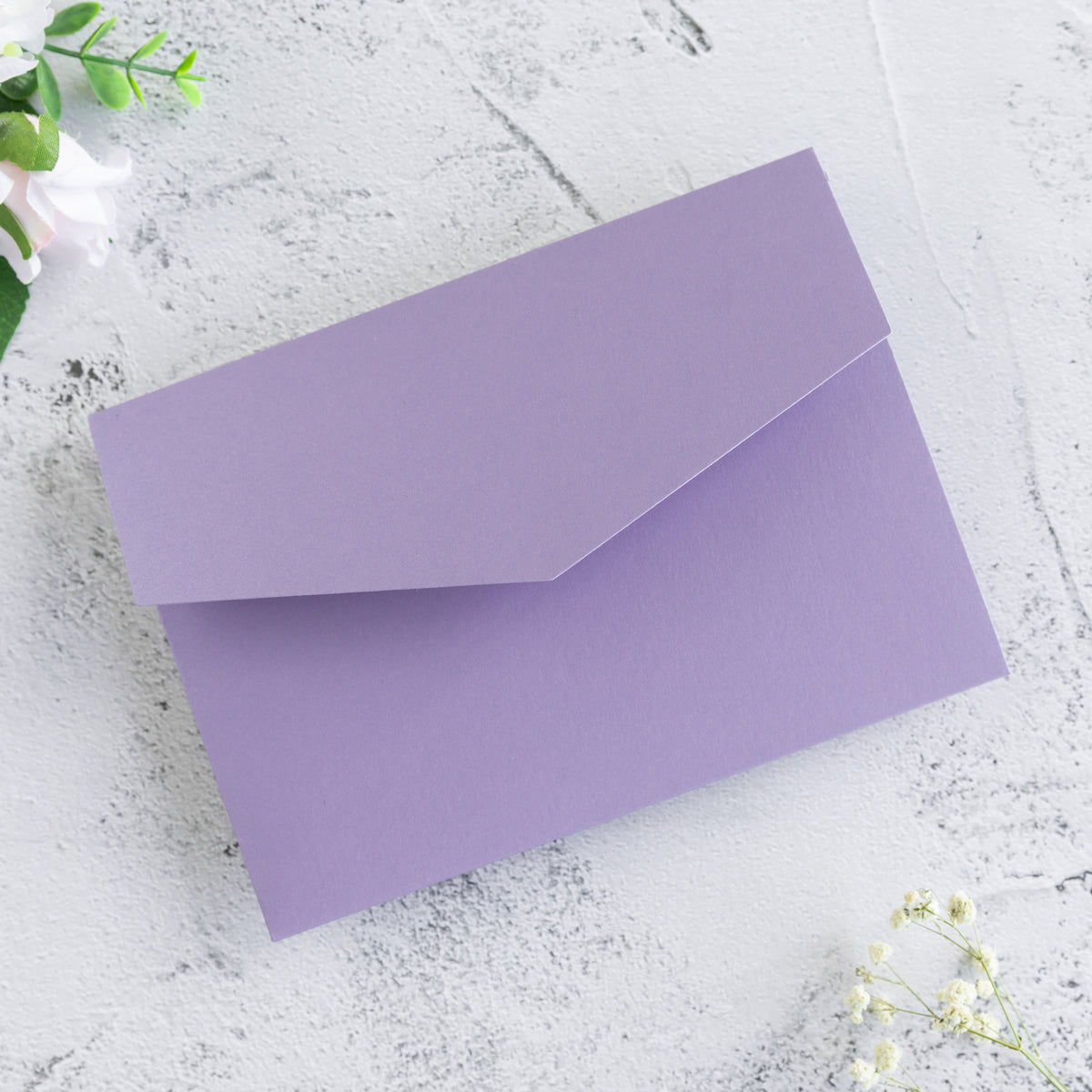 PONATIA 20 PCS Lilac Tri-fold Wedding Invitation Pockets for 5x7 Wedding Cards
