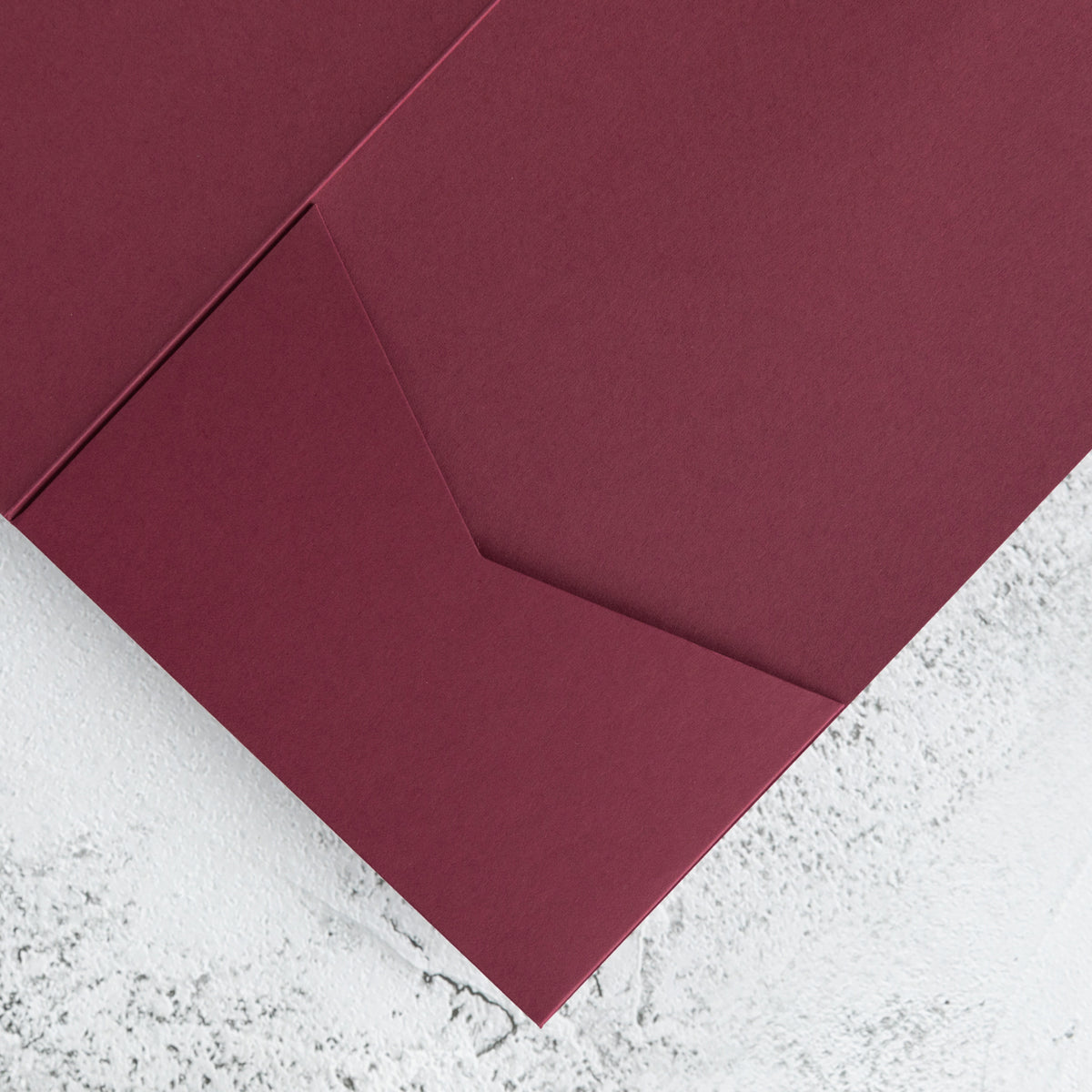 PONATIA 20 PCS Burgundy Tri-fold Wedding Invitation Pockets for 5x7 Wedding Cards
