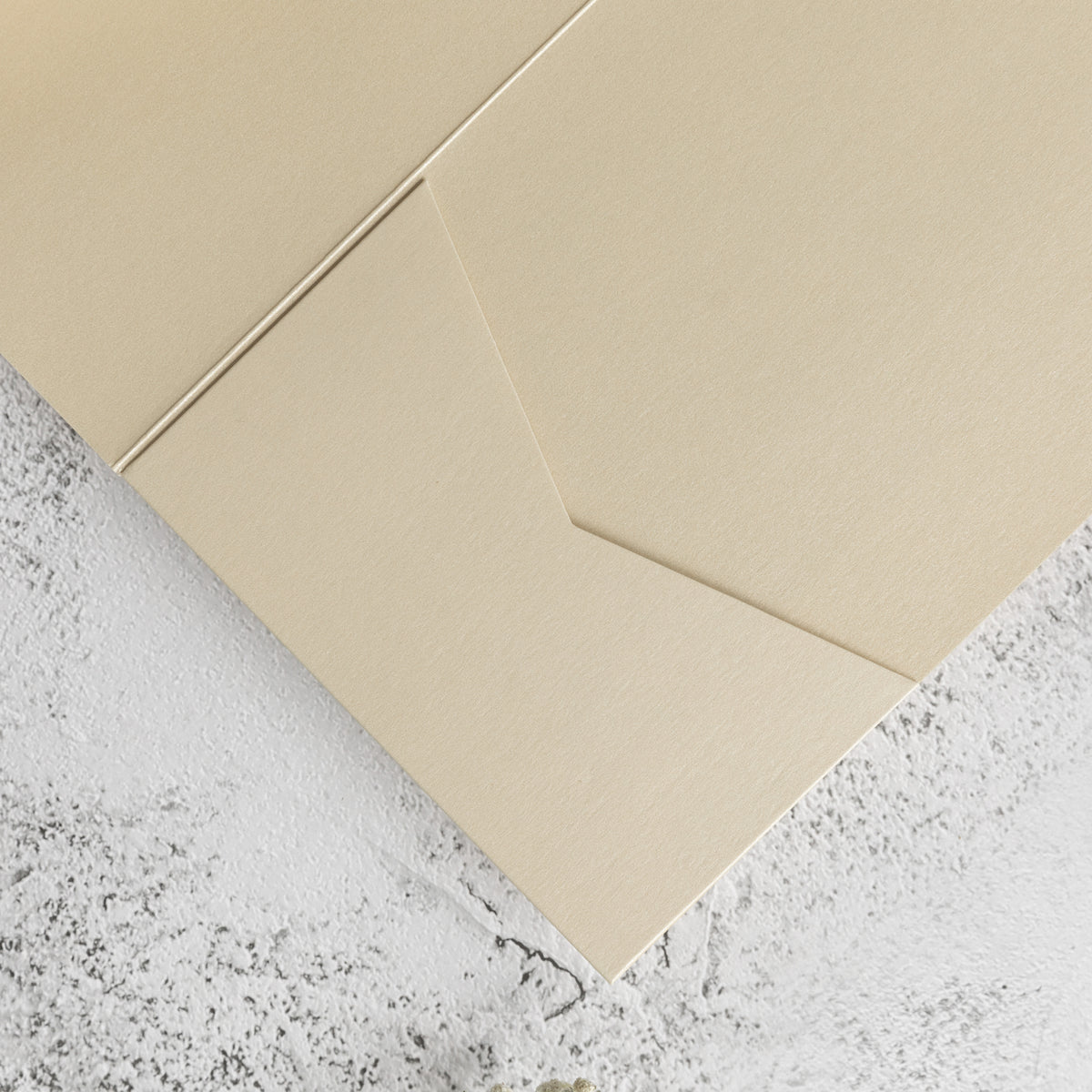 PONATIA 20 PCS Champagne Tri-fold Wedding Invitation Pockets for 5x7 Wedding Cards