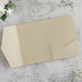 PONATIA 20 PCS Champagne Tri-fold Wedding Invitation Pockets for 5x7 Wedding Cards