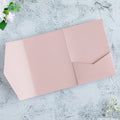 PONATIA 20 PCS Blush Pink Tri-fold Wedding Invitation Pockets for 5x7 Wedding Cards