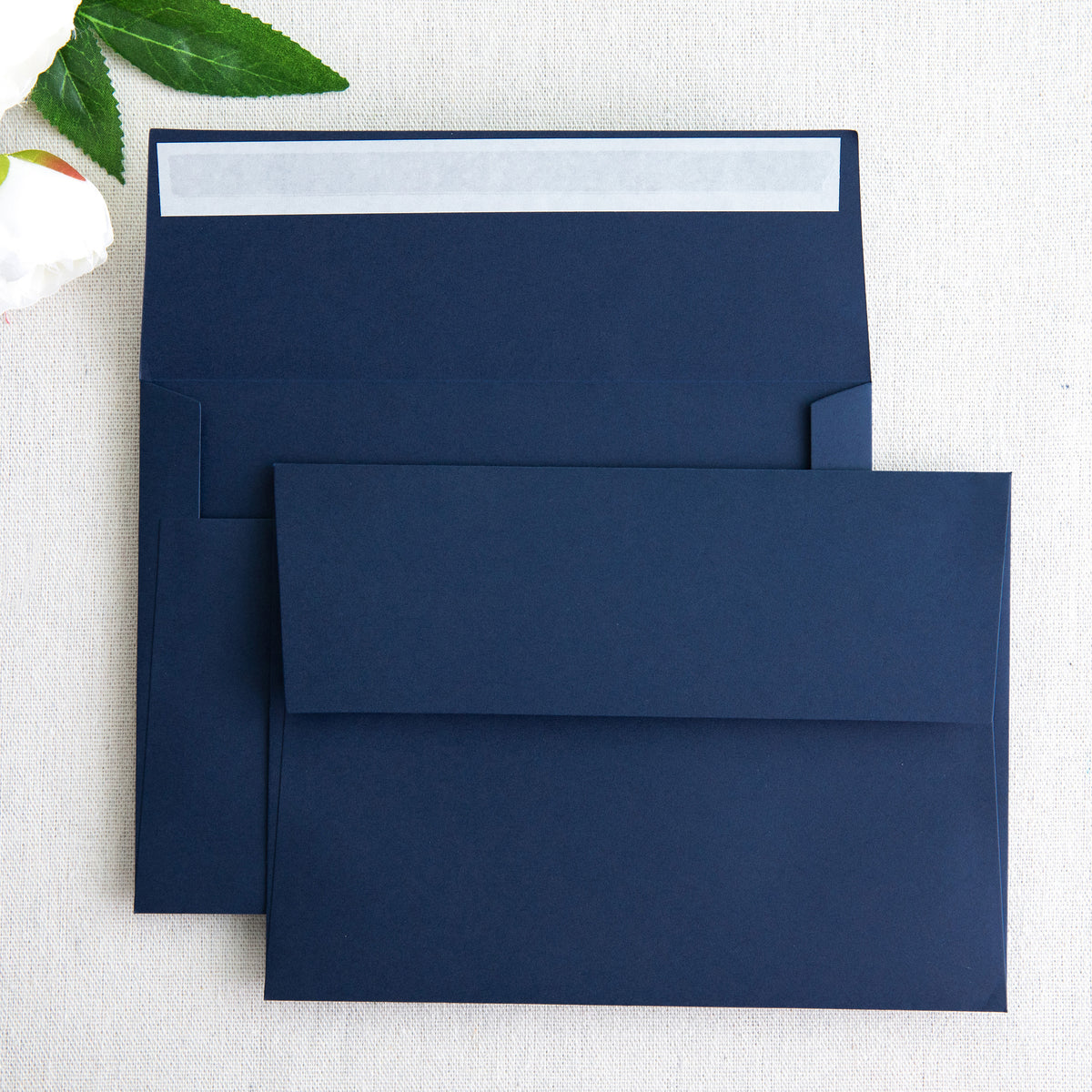 PONATIA 50 Pieces 5x7 Navy Blue Envelopes, A7 Envelopes Self Seal for Weddings, Invitation Cards