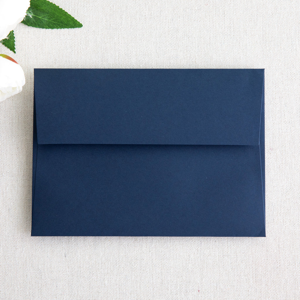 PONATIA 50 Pieces 5x7 Navy Blue Envelopes, A7 Envelopes Self Seal for Weddings, Invitation Cards