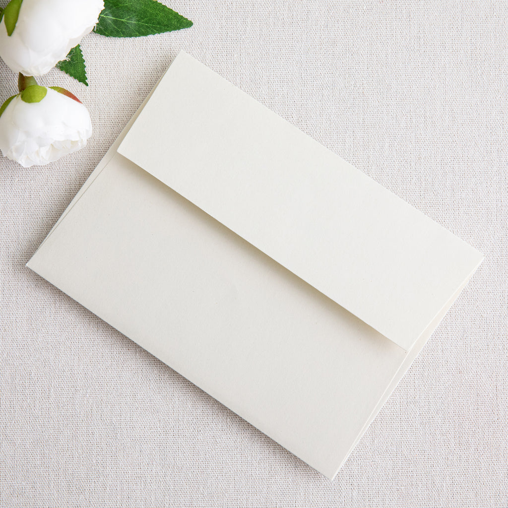 PONATIA 50 Pieces 5x7 Ivory Envelopes, A7 Envelopes Self Seal for Weddings, Invitation Cards