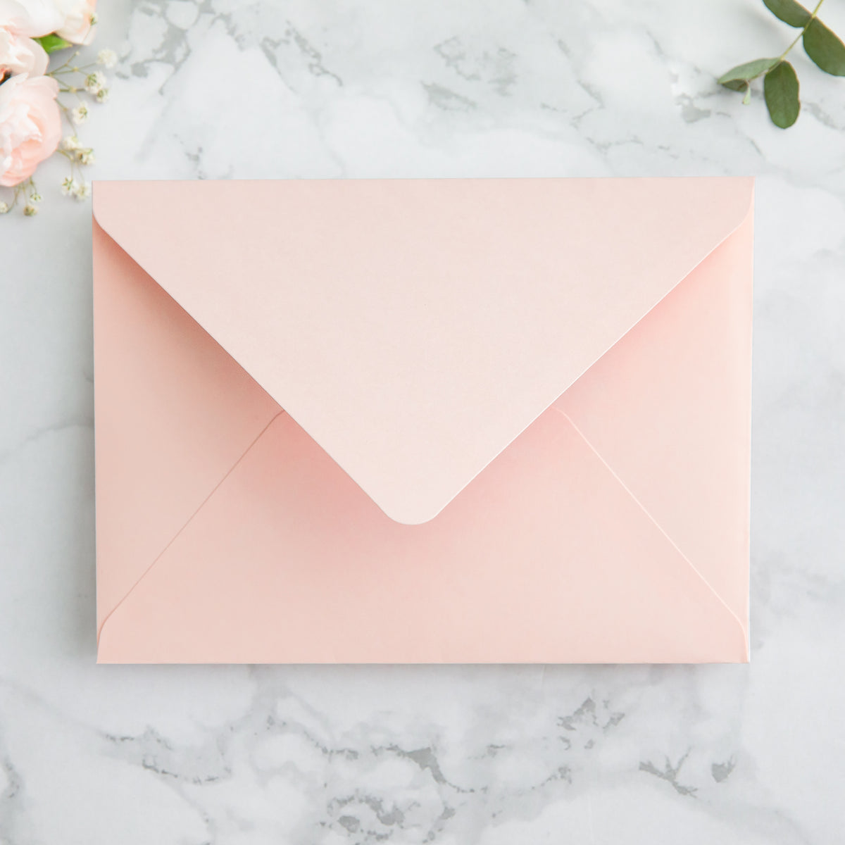 PONATIA 50 Pieces Blush Pink Liner Euro Flap Envelopes for  Wedding Invitation Card
