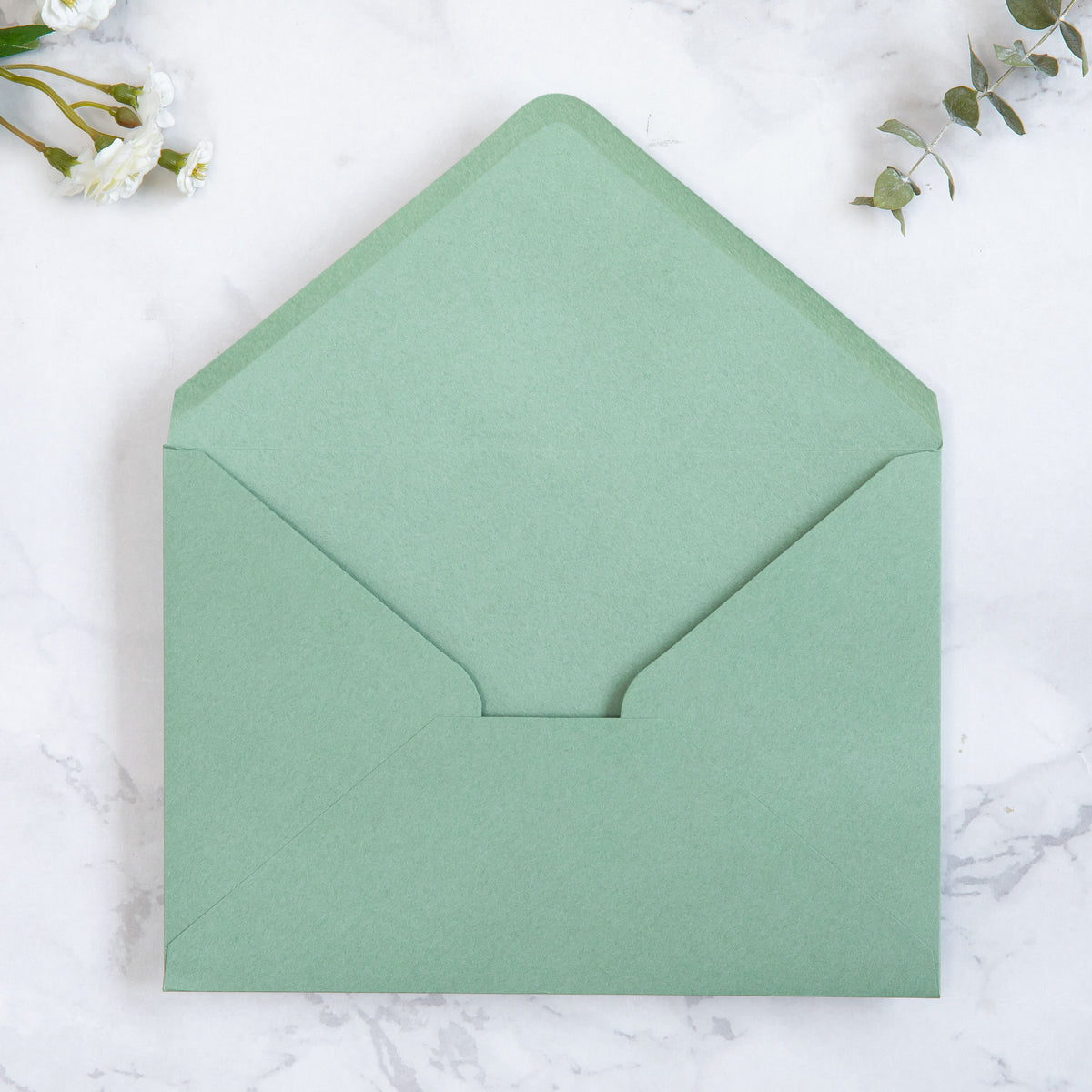 PONATIA 50 Pcs A7 Light Sage Green Envelopes for 5x7 Weddings Invitation Cards