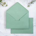 PONATIA 50 Pcs A7 Light Sage Green Envelopes for 5x7 Weddings Invitation Cards