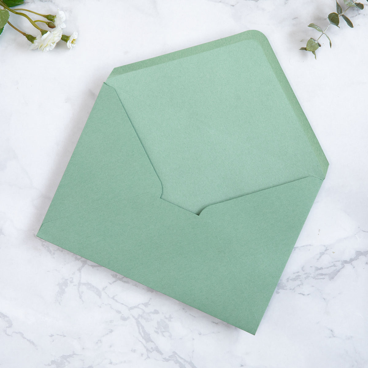 PONATIA 50 Pcs A7 Light Sage Green Envelopes for 5x7 Weddings Invitation Cards