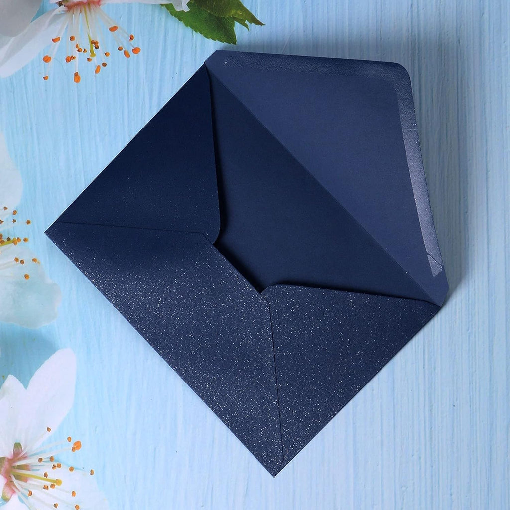 PONATIA 50 Pcs A7 Navy Blue Envelopes for 5x7 Weddings Invitation Cards