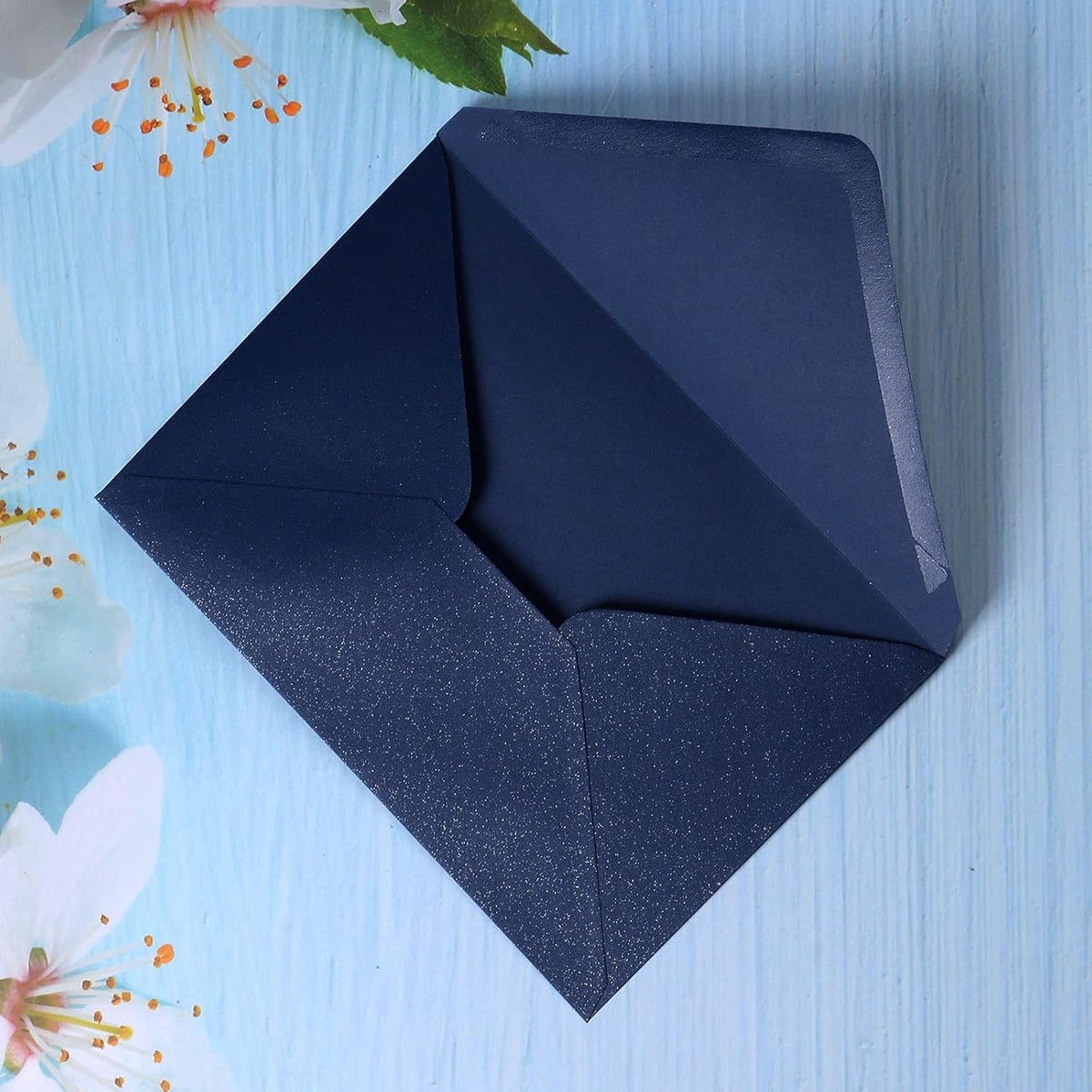 PONATIA 50 Pcs A7 Navy Blue Envelopes for 5x7 Weddings Invitation Cards