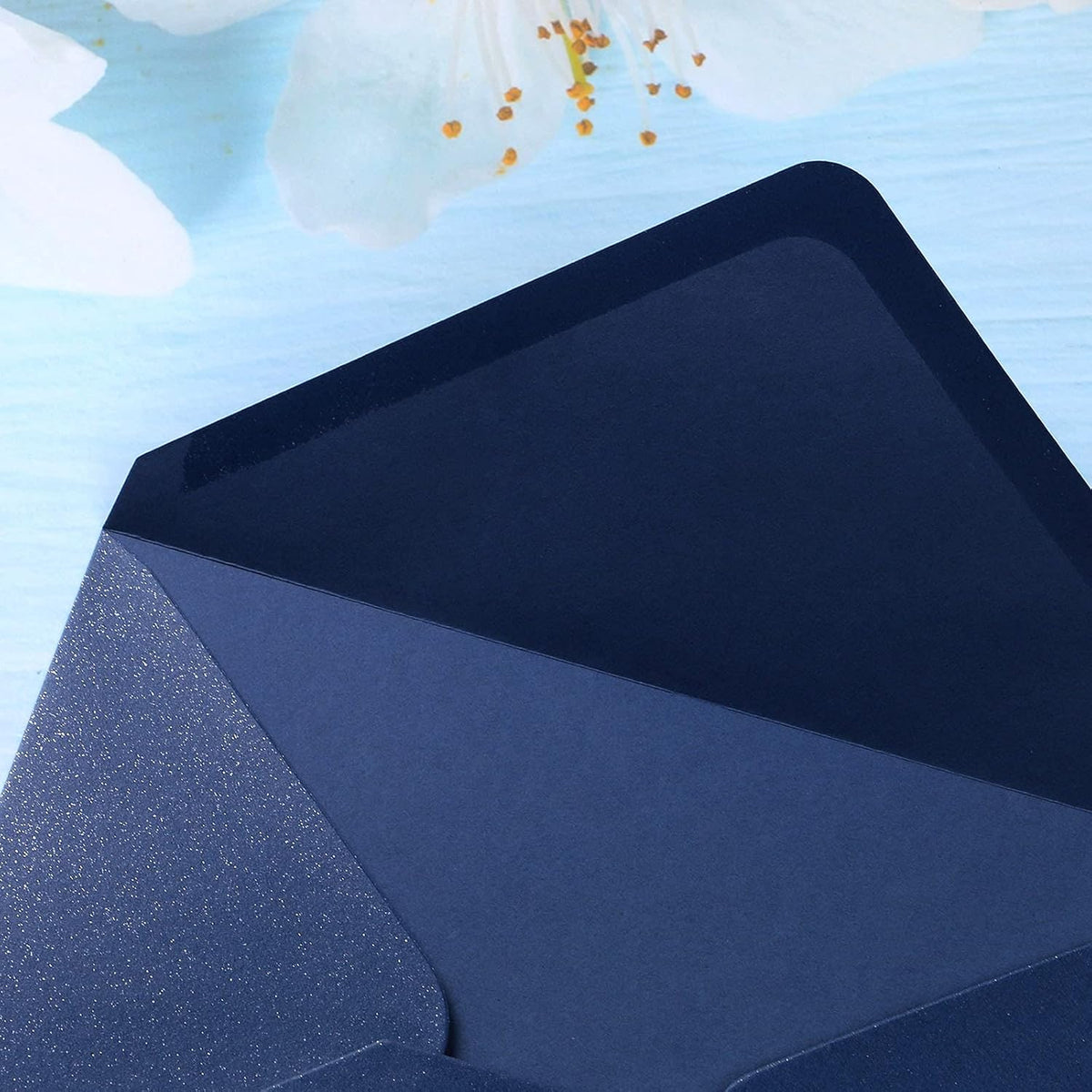 PONATIA 50 Pcs A7 Navy Blue Envelopes for 5x7 Weddings Invitation Cards
