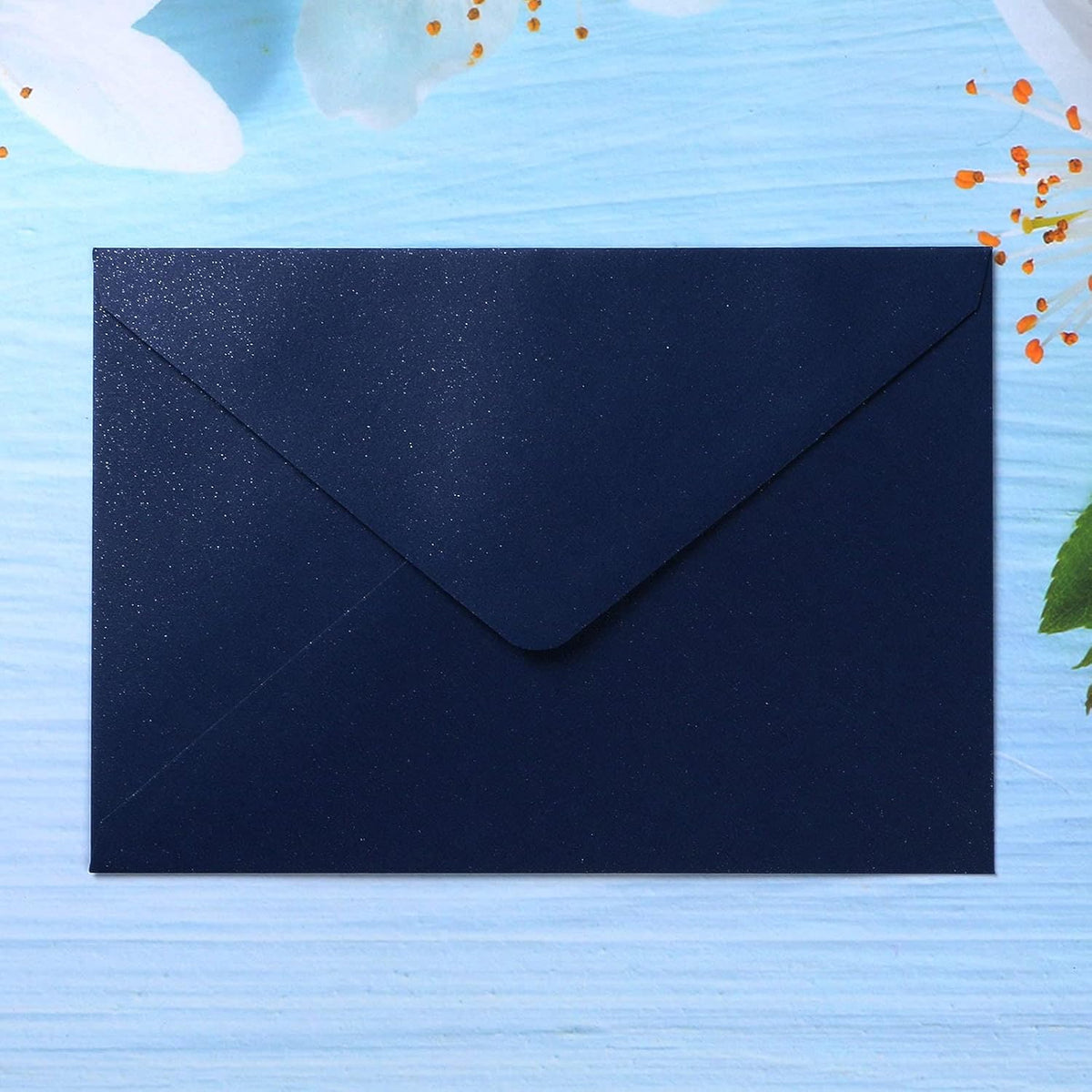 PONATIA 50 Pcs A7 Navy Blue Envelopes for 5x7 Weddings Invitation Cards