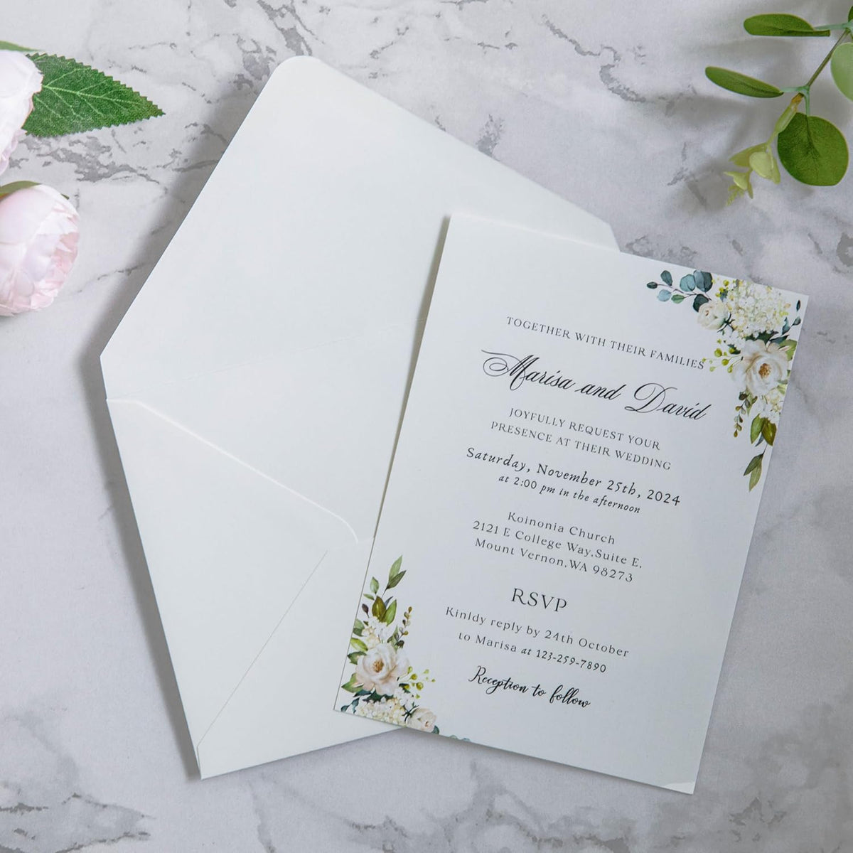 PONATIA 50 Pcs A7 Matte Ivory Envelopes for 5x7 Weddings Invitation Cards