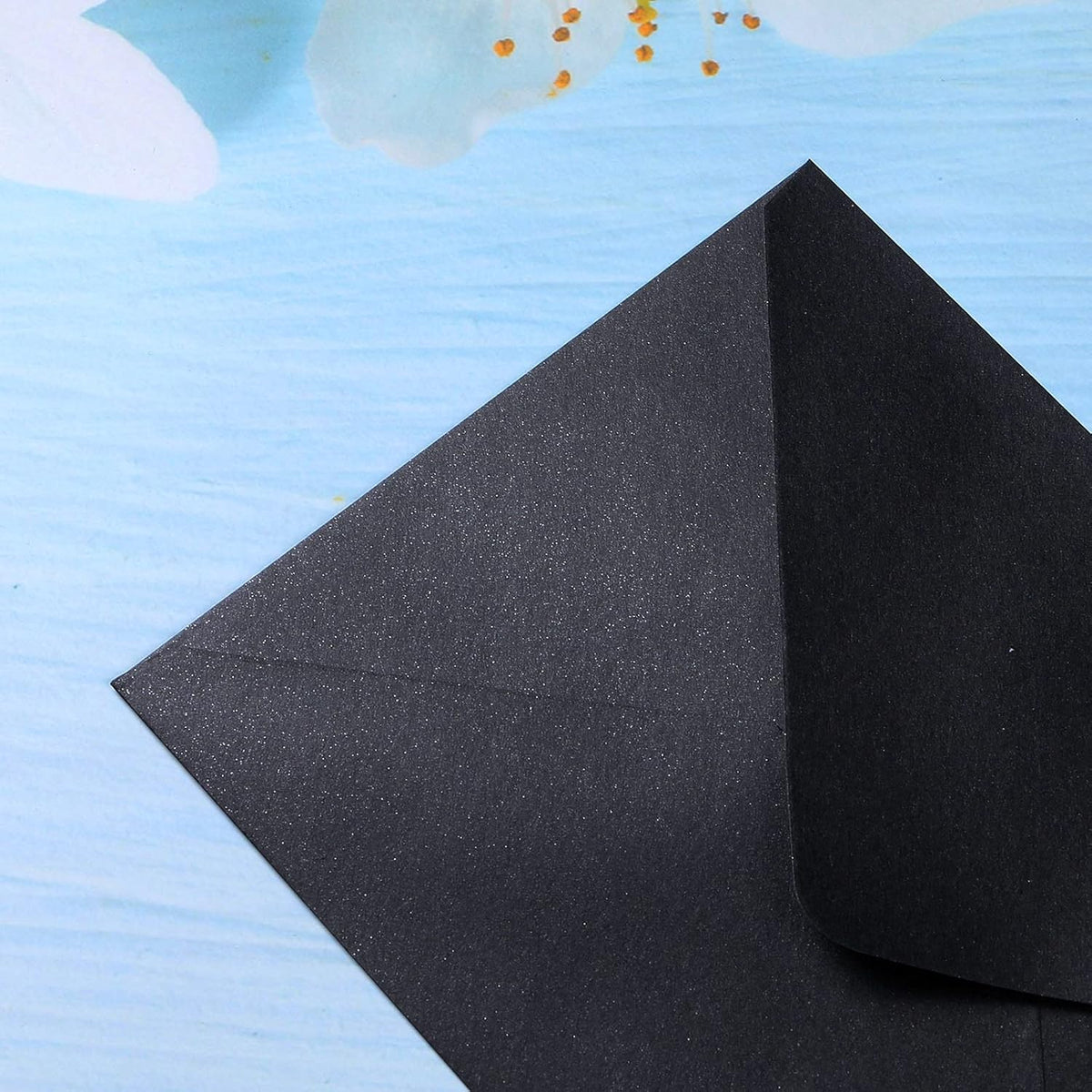 PONATIA 50 Pcs A7 Black Envelopes for 5x7 Weddings Invitation Cards
