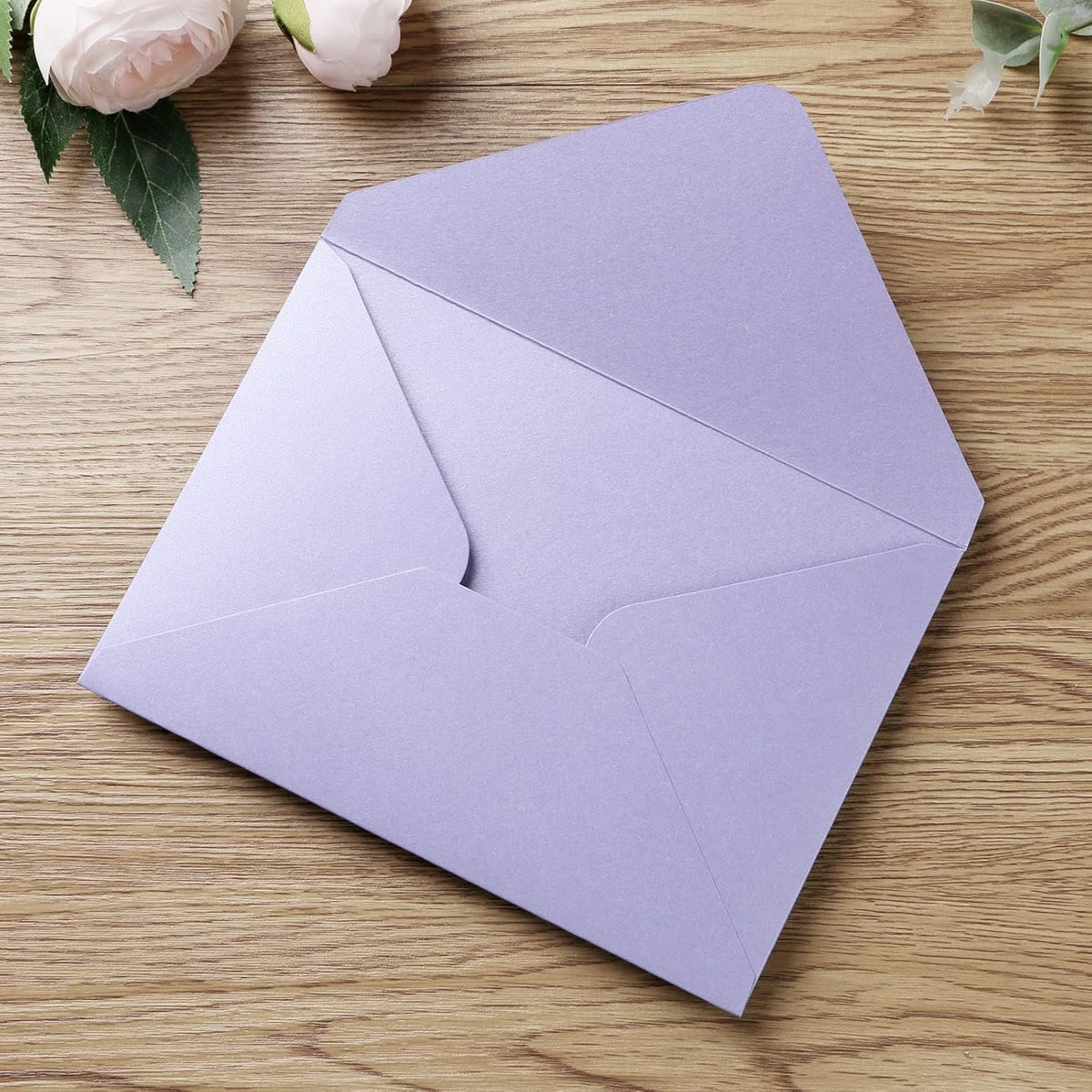 PONATIA 50 Pcs A7 Lilac Envelopes for 5x7 Weddings Invitation Cards