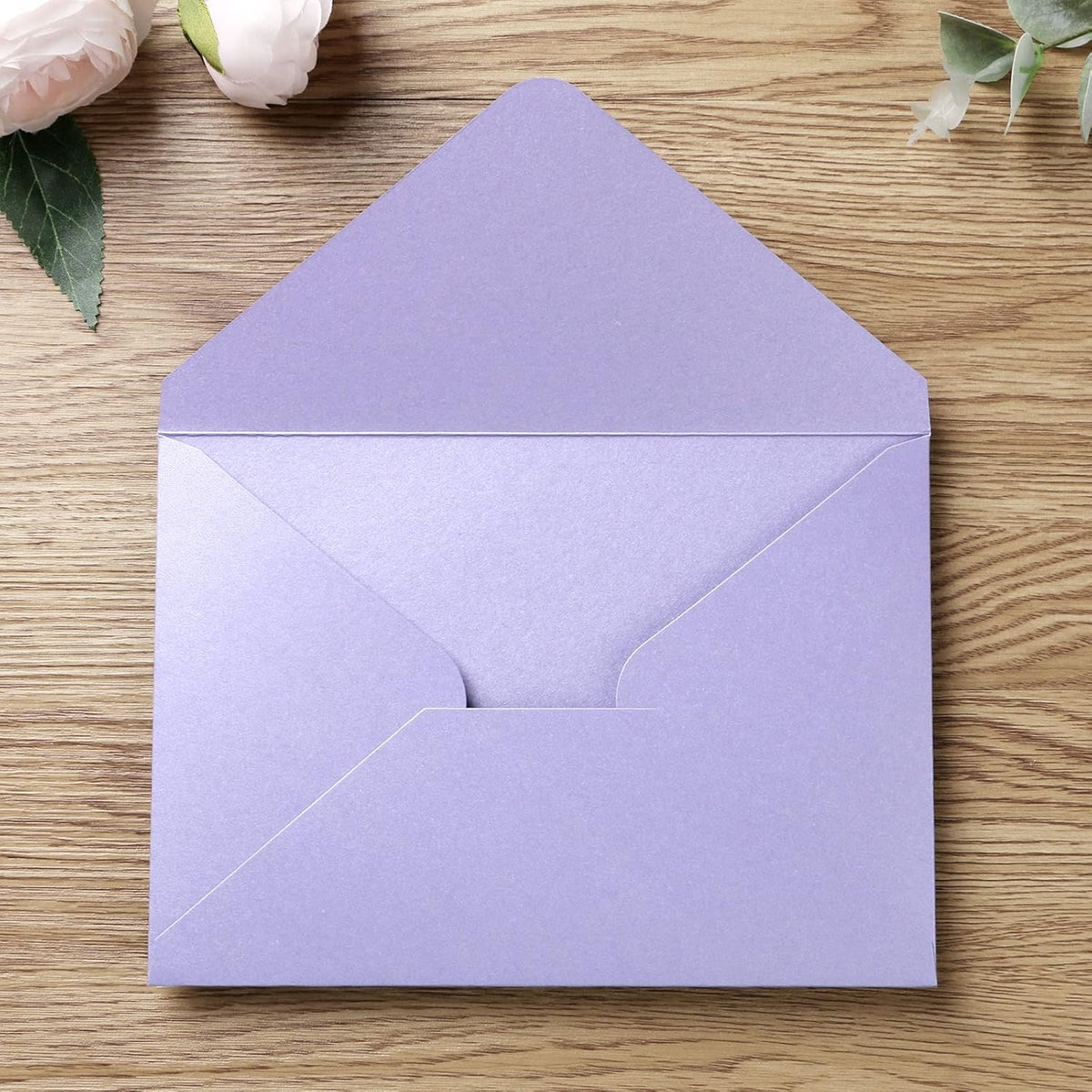 PONATIA 50 Pcs A7 Lilac Envelopes for 5x7 Weddings Invitation Cards