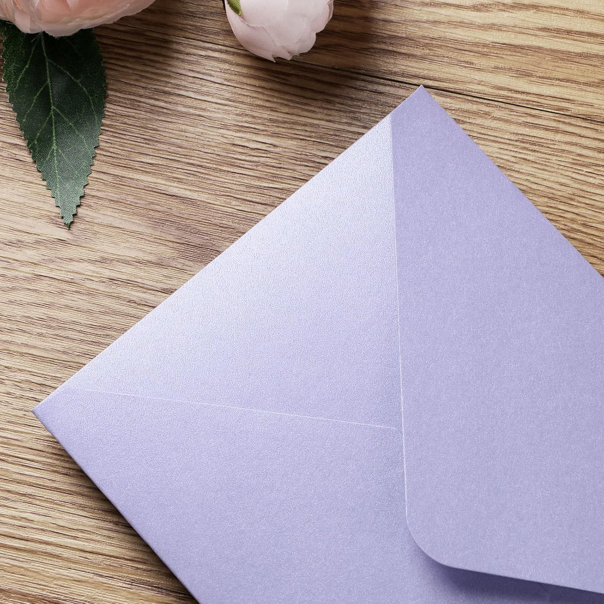 PONATIA 50 Pcs A7 Lilac Envelopes for 5x7 Weddings Invitation Cards