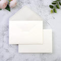 PONATIA 50 Pcs A7 Ivory Sparkle Envelopes for 5x7 Weddings Invitation Cards