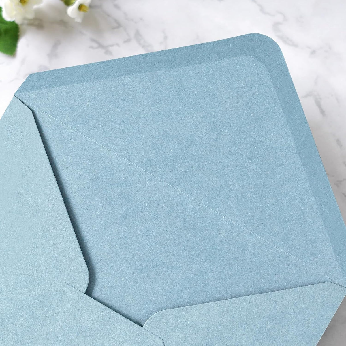 PONATIA 50 Pcs A7 Dusty Blue Envelopes for 5x7 Weddings Invitation Cards