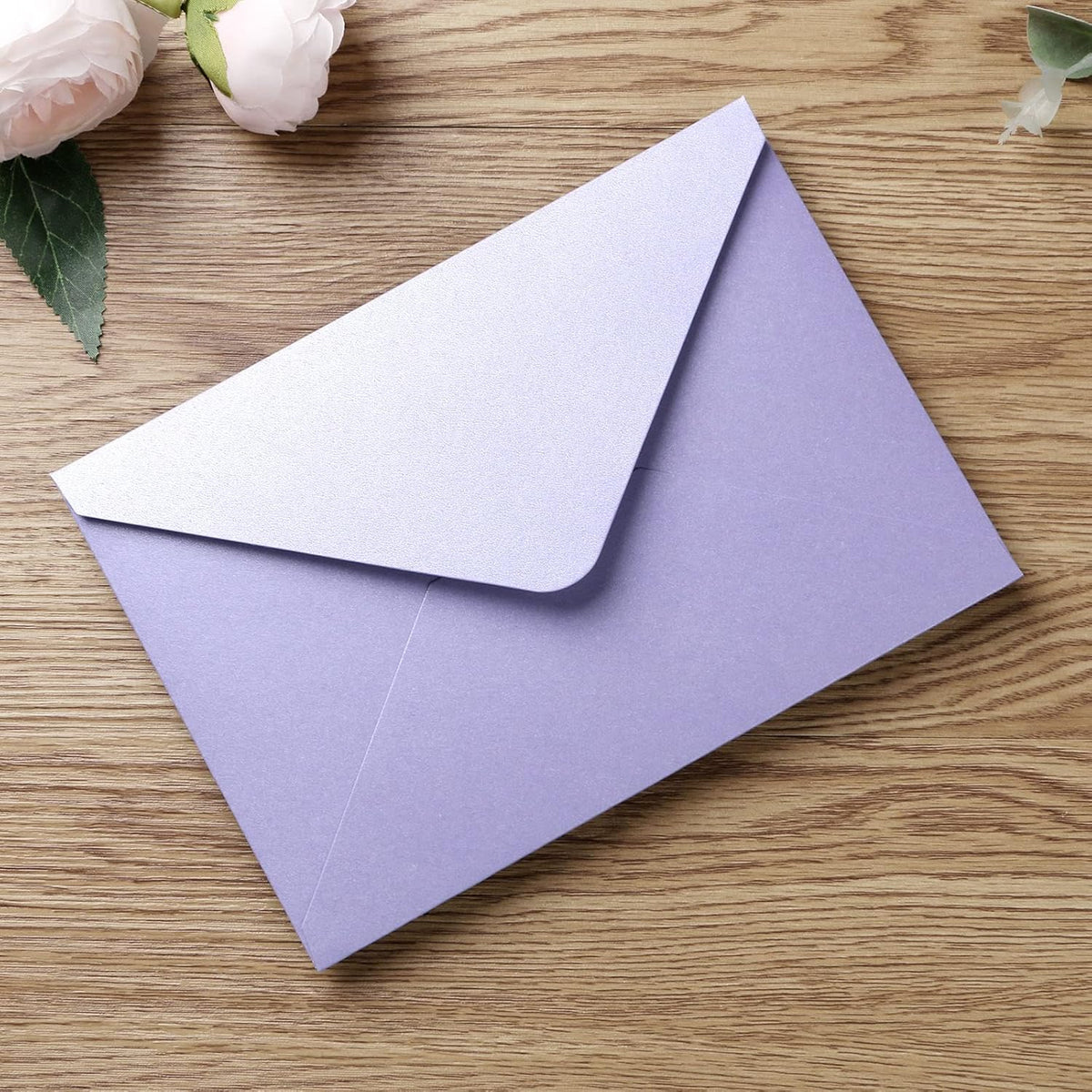PONATIA 50 Pcs A7 Lilac Envelopes for 5x7 Weddings Invitation Cards