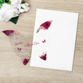 PONATIA 1mm/0.04" Fuchsia Butterfly Clear Acrylic Quinceanera Invitation Card with Envelopes