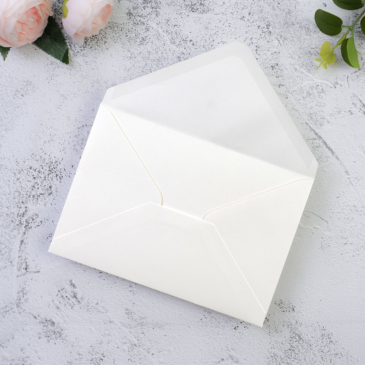 PONATIA 50 Pcs A7 Ivory Envelopes for 5x7 Weddings Invitation Cards