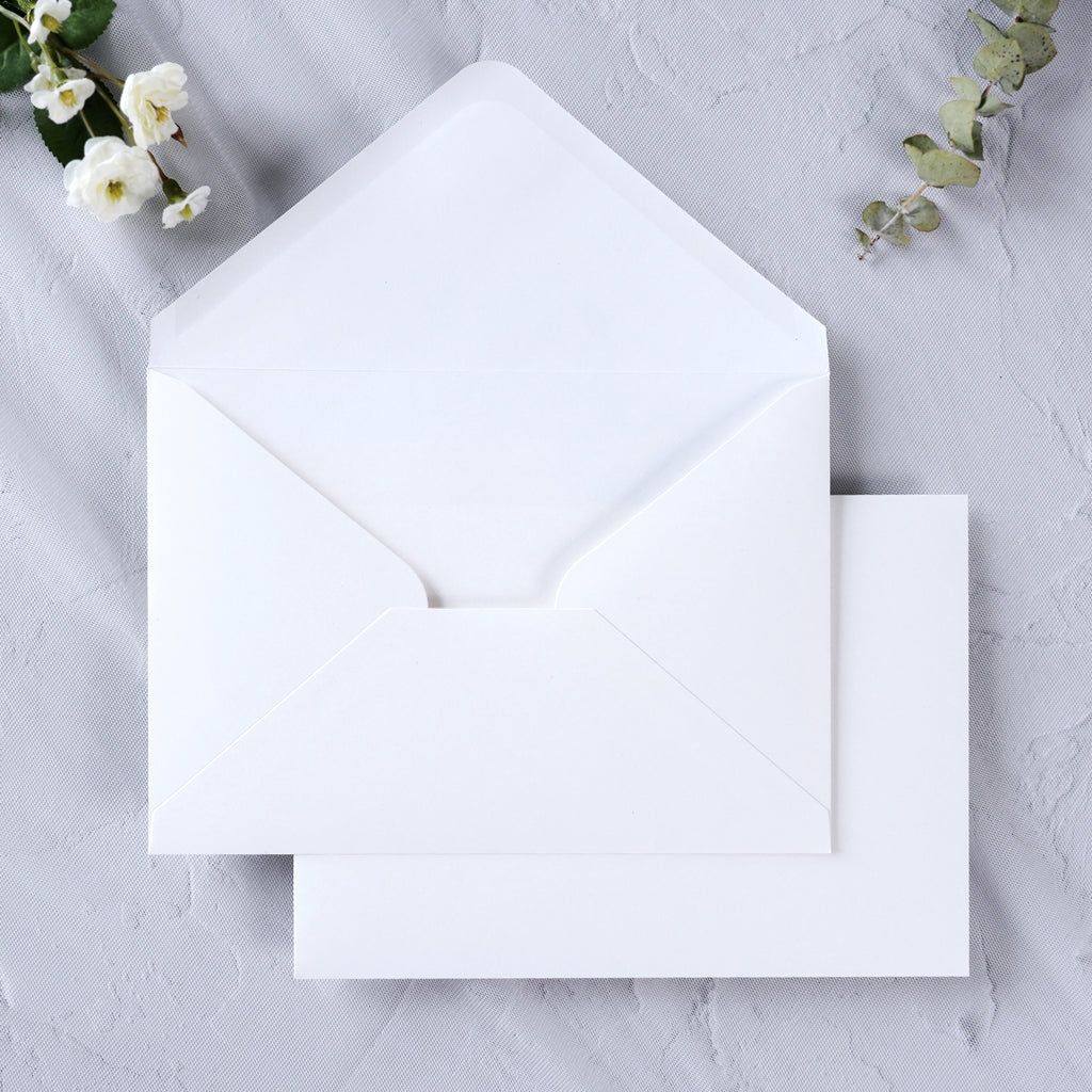 PONATIA 50 Pcs A7 White Envelopes for 5x7 Weddings Invitation Cards