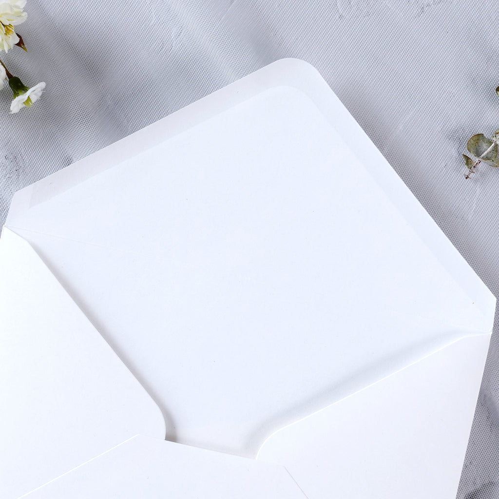 PONATIA 50 Pcs A7 White Envelopes for 5x7 Weddings Invitation Cards