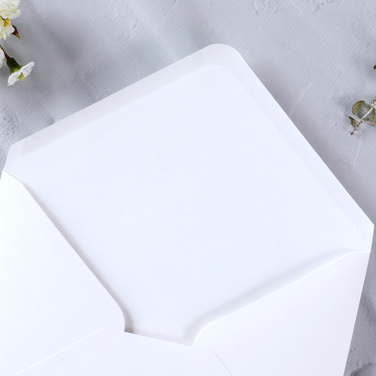 PONATIA 50 Pcs A7 White Envelopes for 5x7 Weddings Invitation Cards