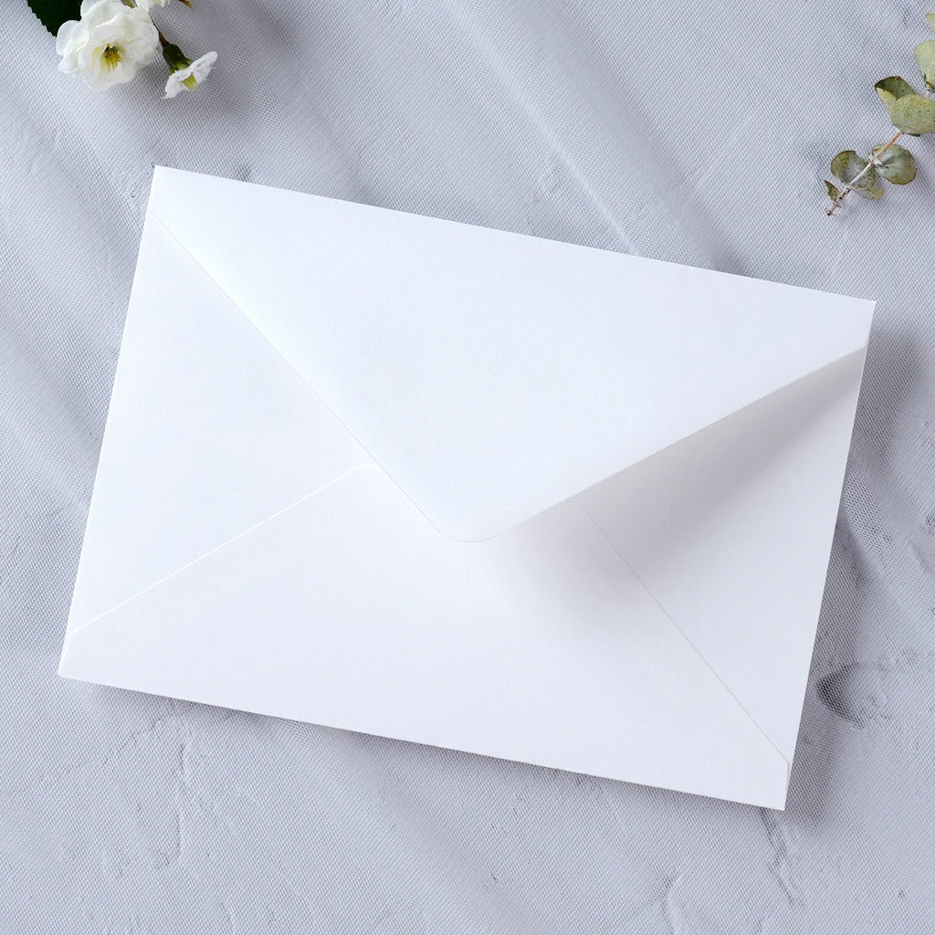 PONATIA 50 Pcs A7 White Envelopes for 5x7 Weddings Invitation Cards