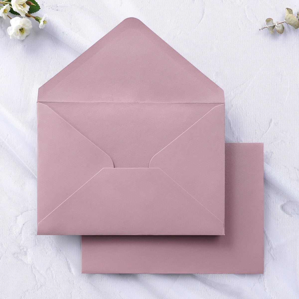 PONATIA 50 Pcs A7 Dusty Rose Envelopes for 5x7 Weddings Invitation Cards