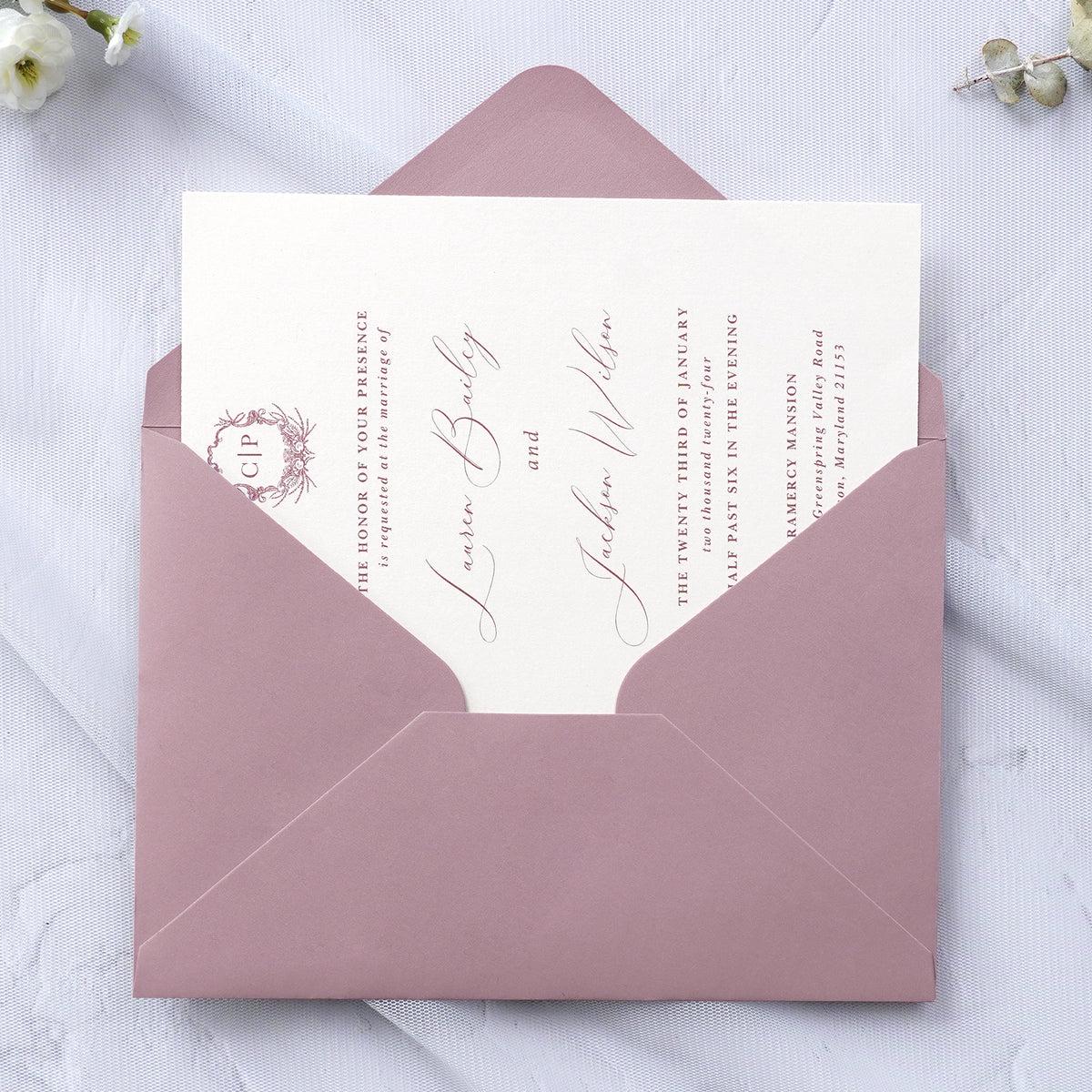 PONATIA 50 Pcs A7 Dusty Rose Envelopes for 5x7 Weddings Invitation Cards