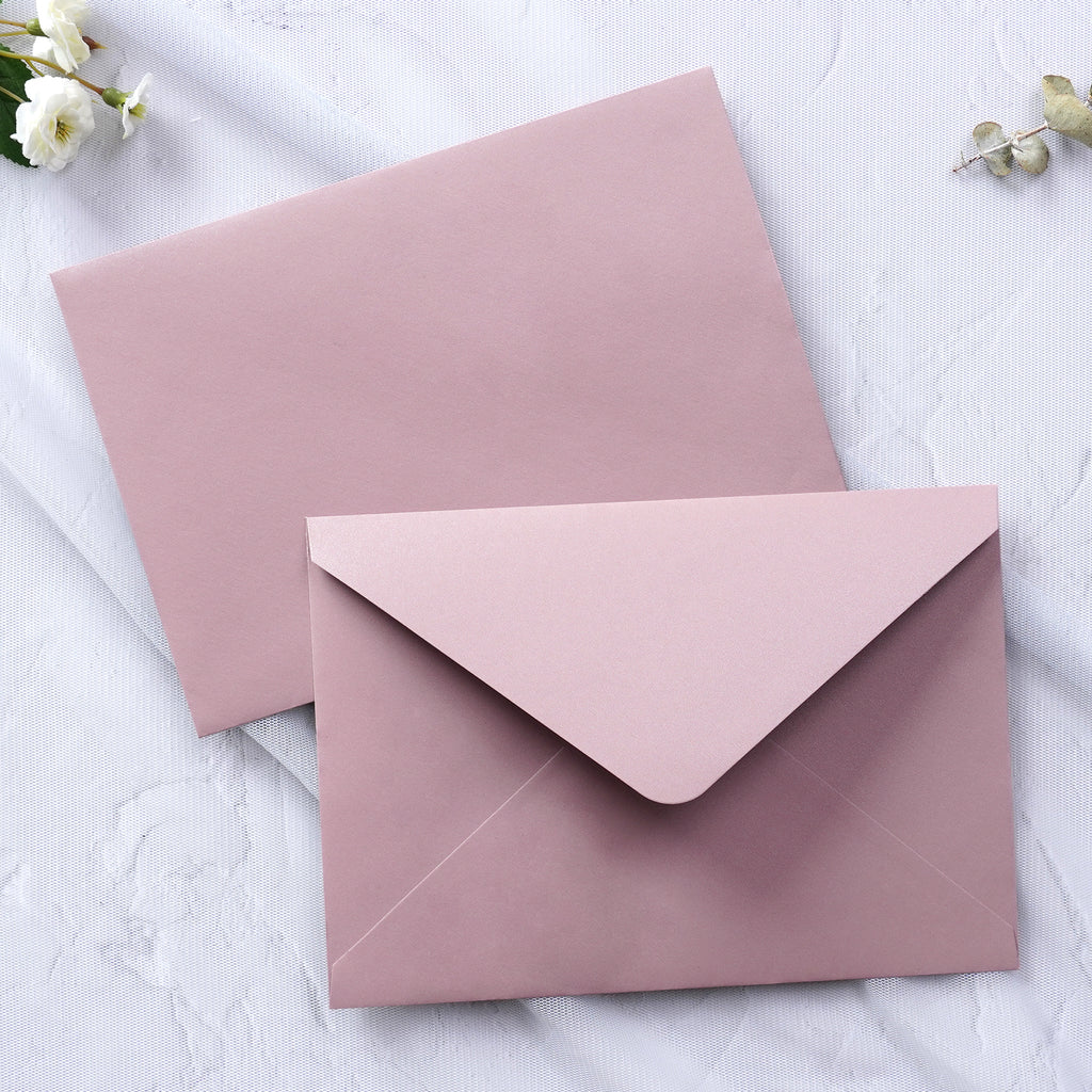 PONATIA 50 Pcs A7 Dusty Rose Envelopes for 5x7 Weddings Invitation Cards