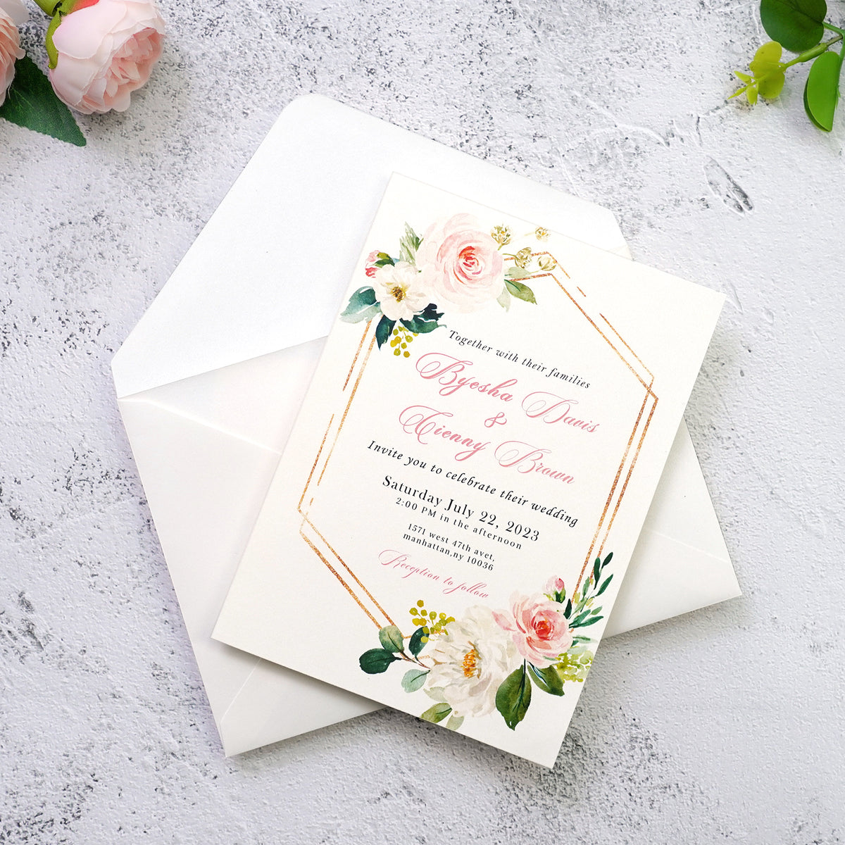 PONATIA 50 Pcs A7 Ivory Envelopes for 5x7 Weddings Invitation Cards