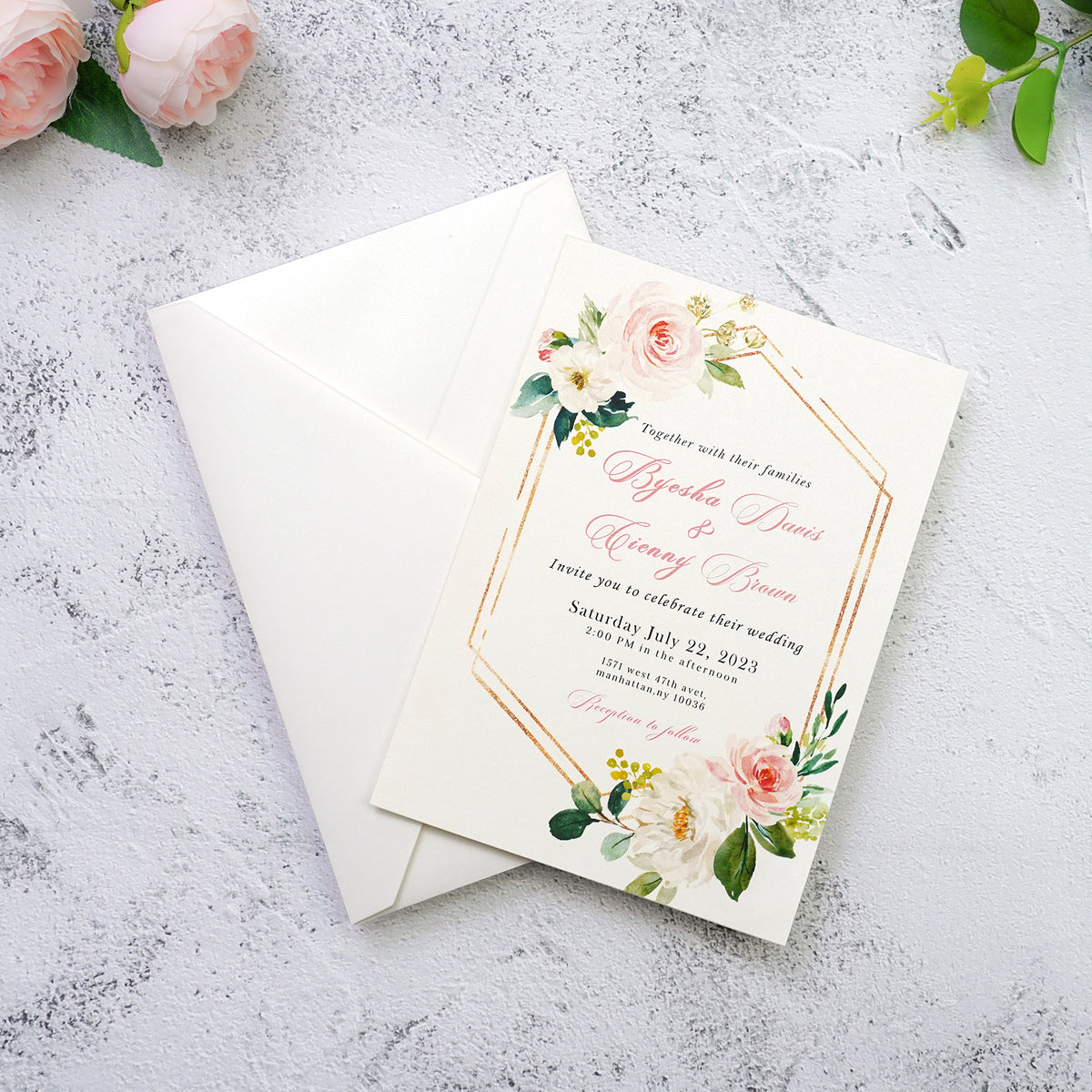 PONATIA 50 Pcs A7 Ivory Envelopes for 5x7 Weddings Invitation Cards