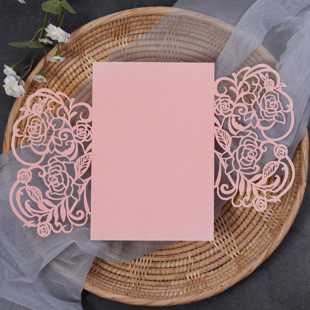PONATIA Fabulous Asymmetrical Rose Design Laser Cut Pockets Series WPL0177
