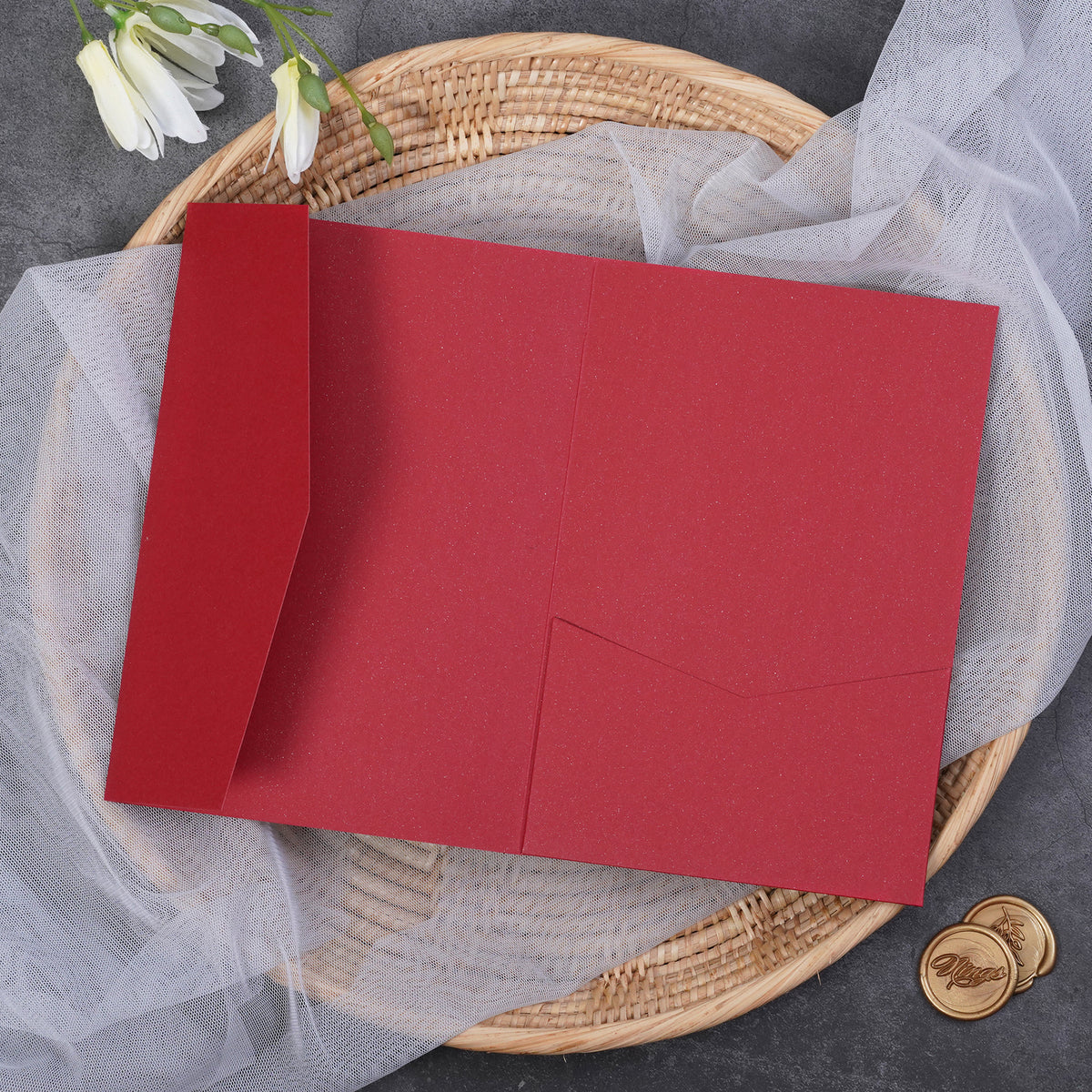PONATIA Ten-color Classic Tri-fold Laser Cut Pockets PA-170