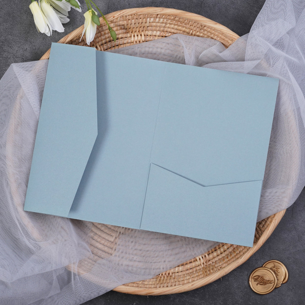 PONATIA Ten-color Classic Tri-fold Laser Cut Pockets PA-170