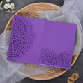 PONATIA Two-color Rose Design Tri-fold Laser Cut Pockets Collection PA-268