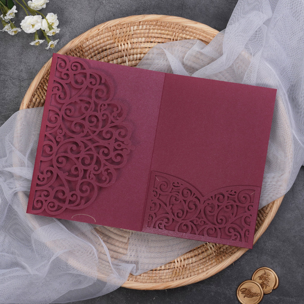 PONATIA Multi-color Design Tri-fold Laser Cut Pockets Collection PA-291