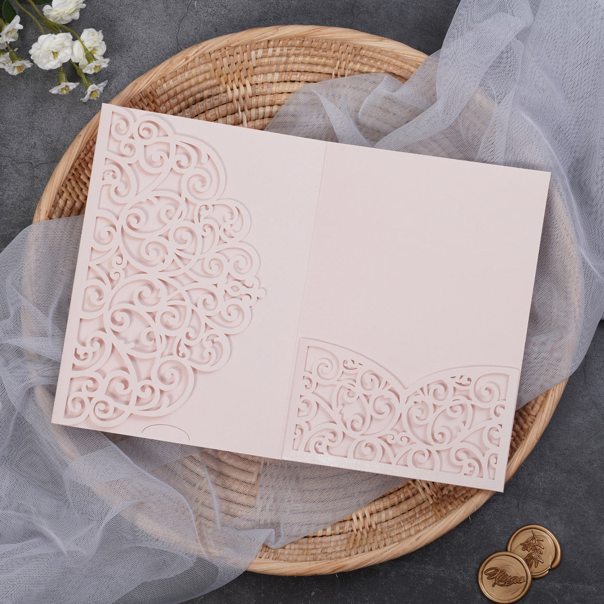 PONATIA Multi-color Design Tri-fold Laser Cut Pockets Collection PA-291