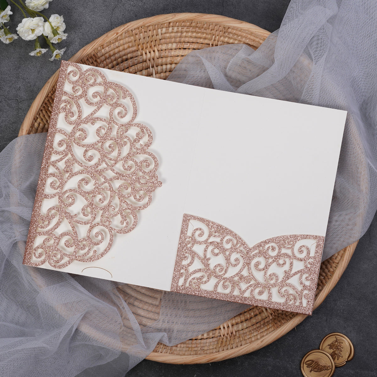 PONATIA Multi-color Design Tri-fold Laser Cut Pockets Collection PA-291