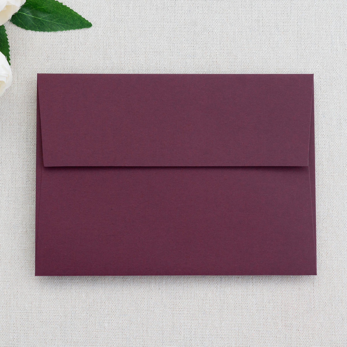 PONATIA 50 Pieces 5x7 Burgundy Envelopes, A7 Envelopes Self Seal for Weddings, Invitation Cards