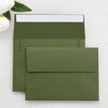 PONATIA 50 Pieces 5x7 Olive Green Envelopes, A7 Envelopes Self Seal for Weddings, Invitation Cards