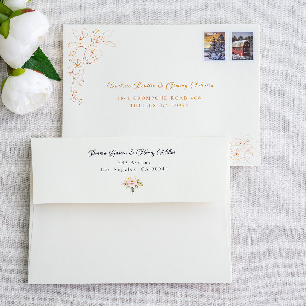 PONATIA 50 Pieces 5x7 Ivory Envelopes, A7 Envelopes Self Seal for Weddings, Invitation Cards