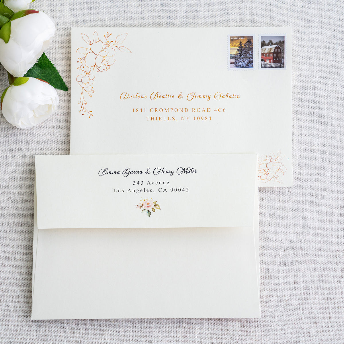 PONATIA 50 Pieces 5x7 Ivory Envelopes, A7 Envelopes Self Seal for Weddings, Invitation Cards