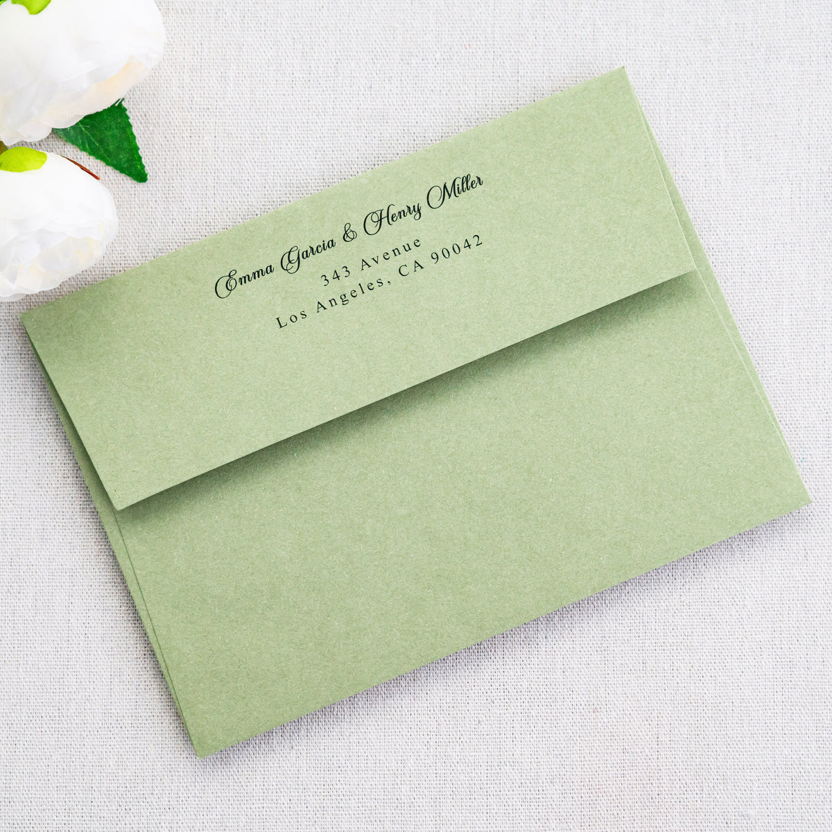 PONATIA 50 Pieces 5x7 Sage Green Envelopes, A7 Envelopes Self Seal for Weddings, Invitation Cards