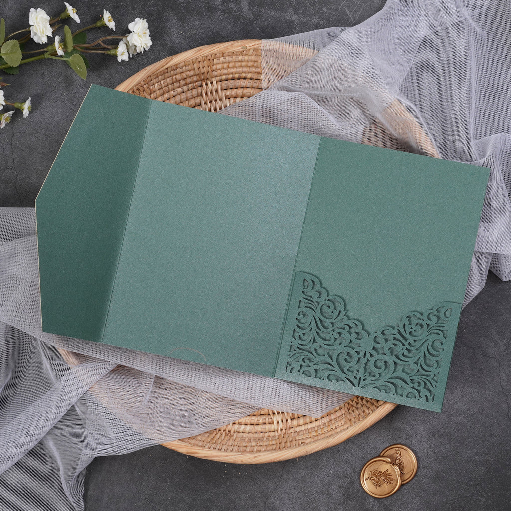 PONATIA Two-color Classic Tri-fold Laser Cut Pockets PA-121