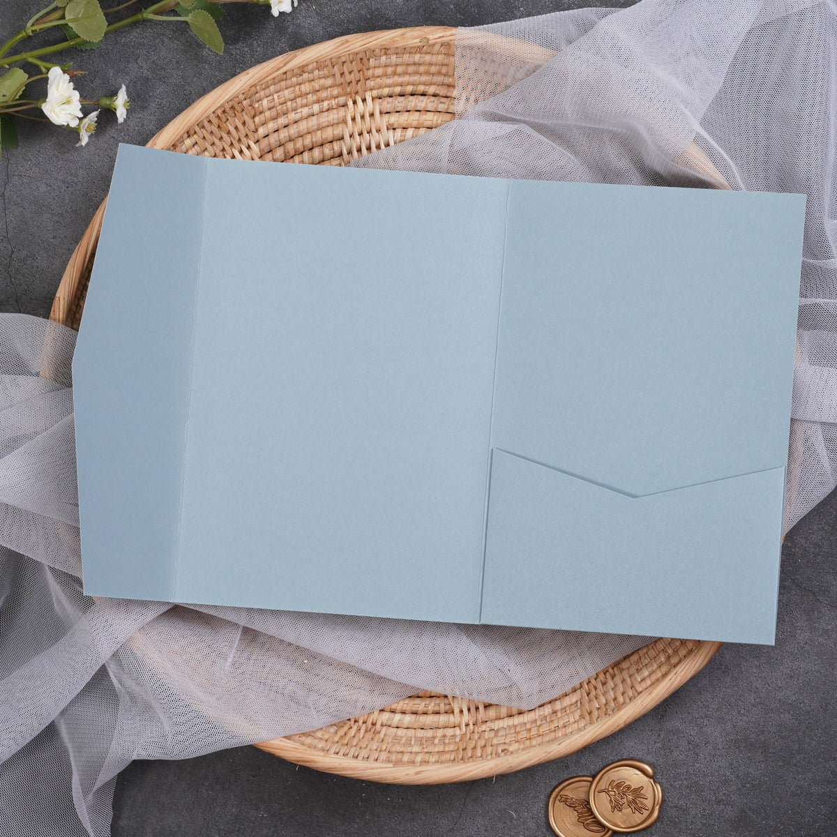 PONATIA Ten-color Classic Tri-fold Laser Cut Pockets PA-170